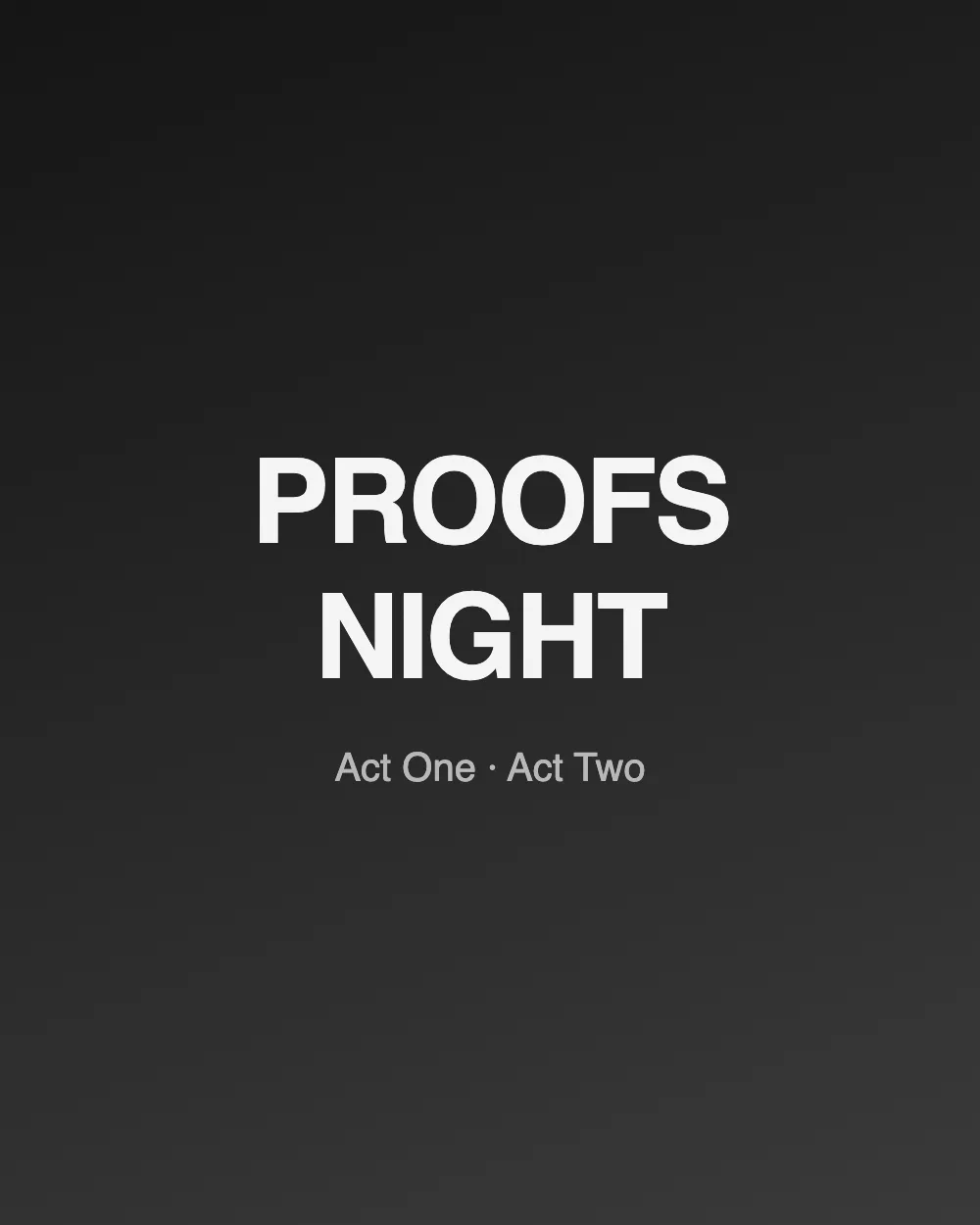 Proofs Night